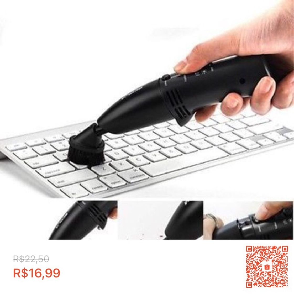 Moda aspirador de teclado USB Mini limpador de teclado (R$16,99)