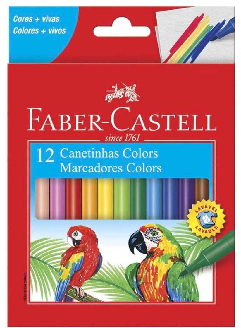 Moda Canetinha Hidrográfica, Faber-Castell, 12 Cores R$9,50