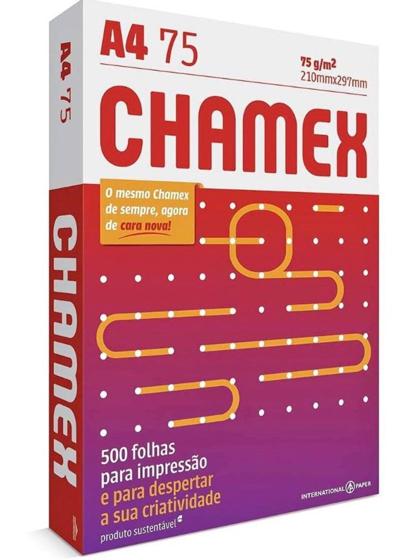 Moda Papel Sulfite A4 Chamex 75g 500 folhas R$21,12