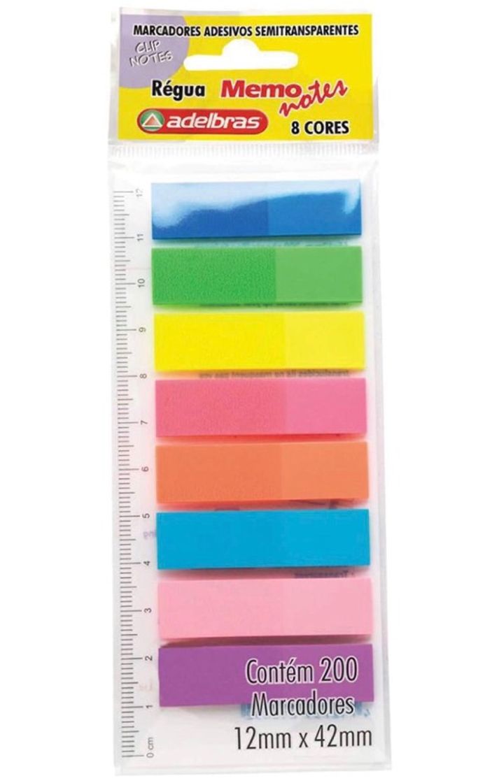 Moda Marcador de Pagina Adesivo, 8 Cores Neon, 200, R$11,97