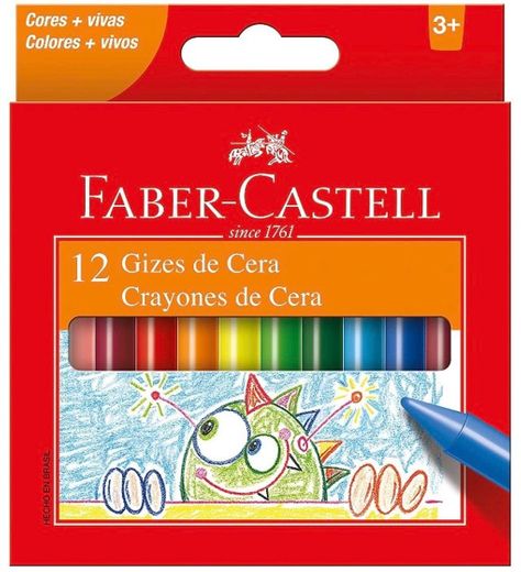 Faber-Castell Giz de Cera, 12 Cores R$6,55