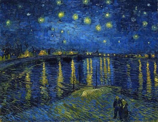 Noite Estrelada Sobre o Ródano - Vincent van Gogh - 30x38 - 