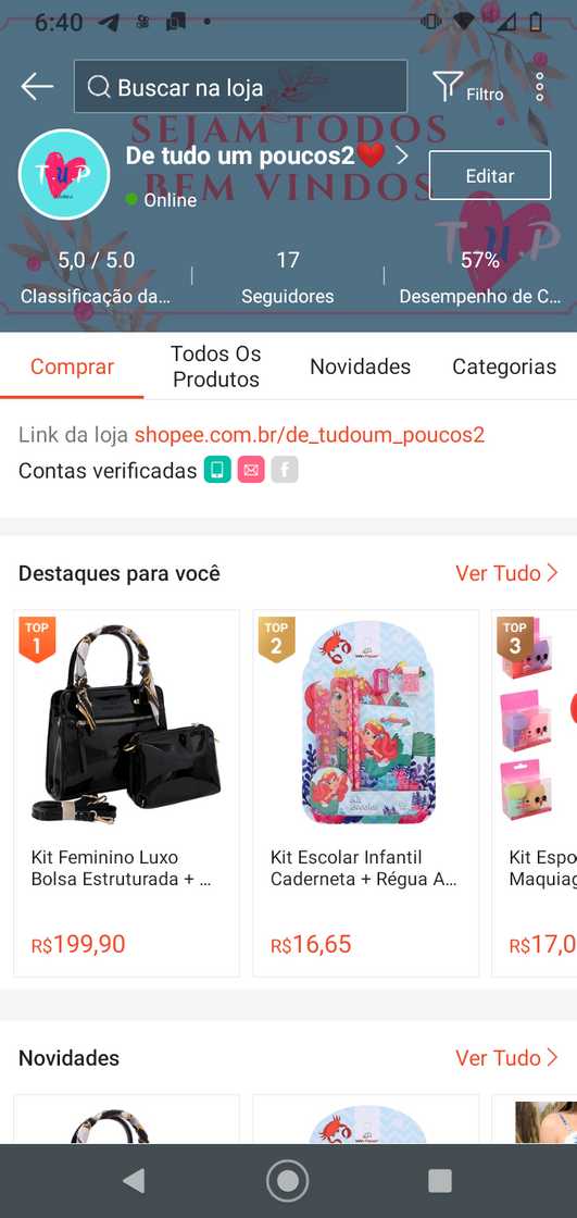 Moda Venham visitar a minha lojinha