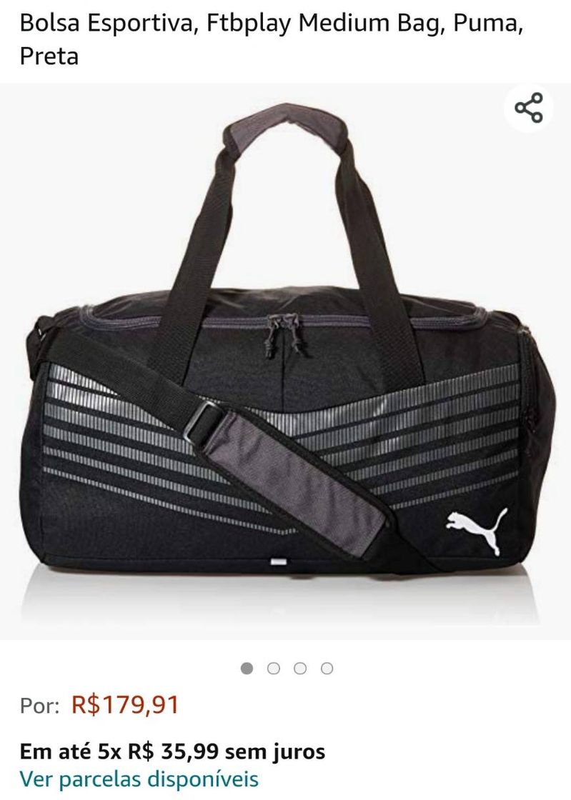 Moda Bolsa Esportiva, Ftbplay Medium Bag, Puma, Preta