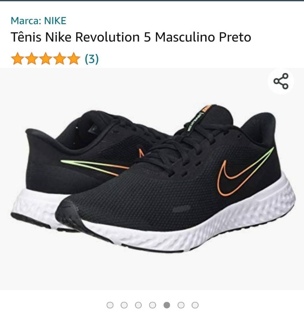 Fashion Tênis Nike Revolution 5 Masculino Preto