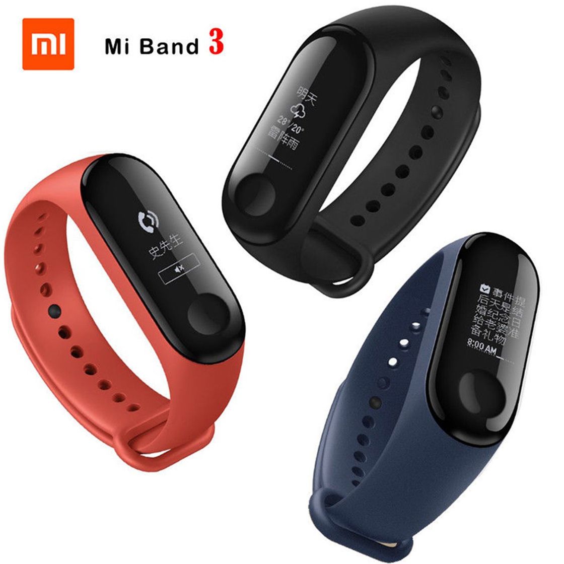 Moda Relógio Inteligente Medidor Frequencia Xiaomi Mi Band 3