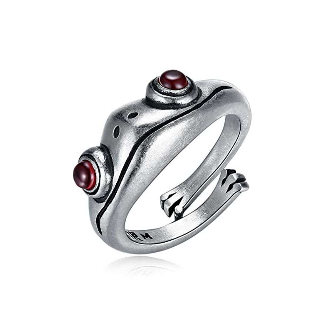 Fashion CEXTT Creative S925 Silver Export Anillo de Export Trend Retrique Frog Animal Silver Silver Nonal Coate