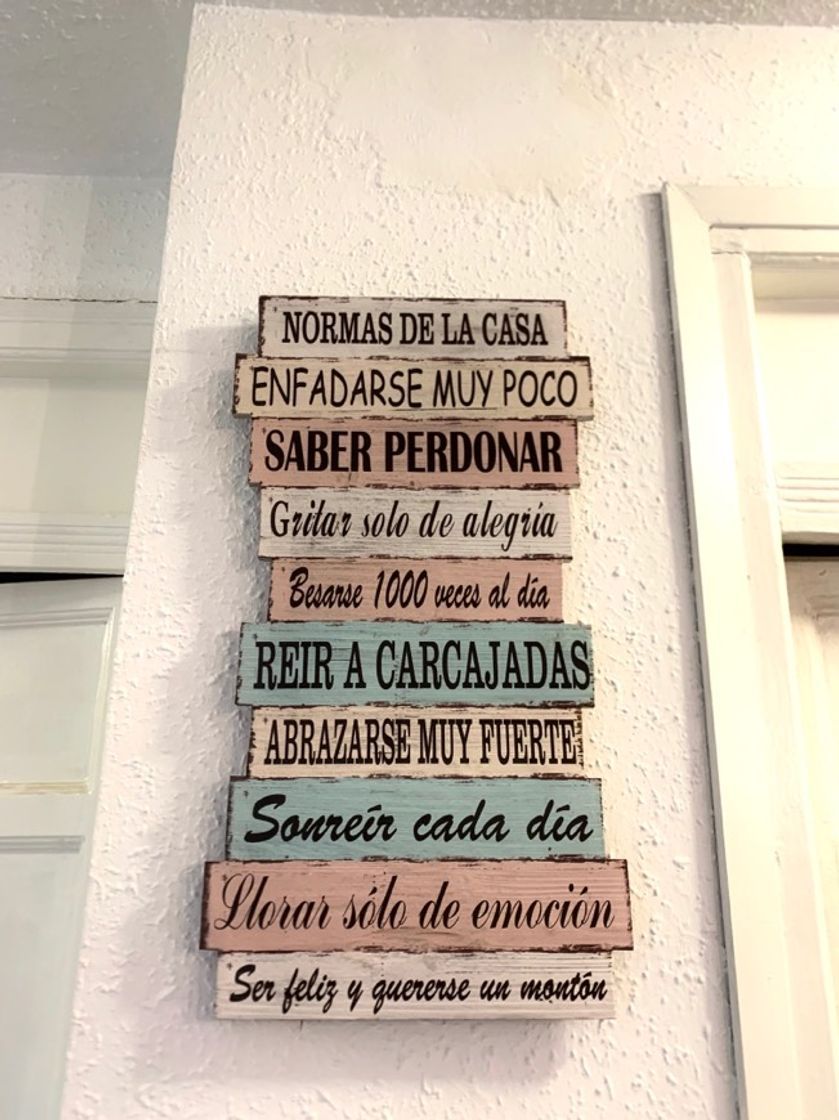 Social Madera impresa NORMAS DE CASA