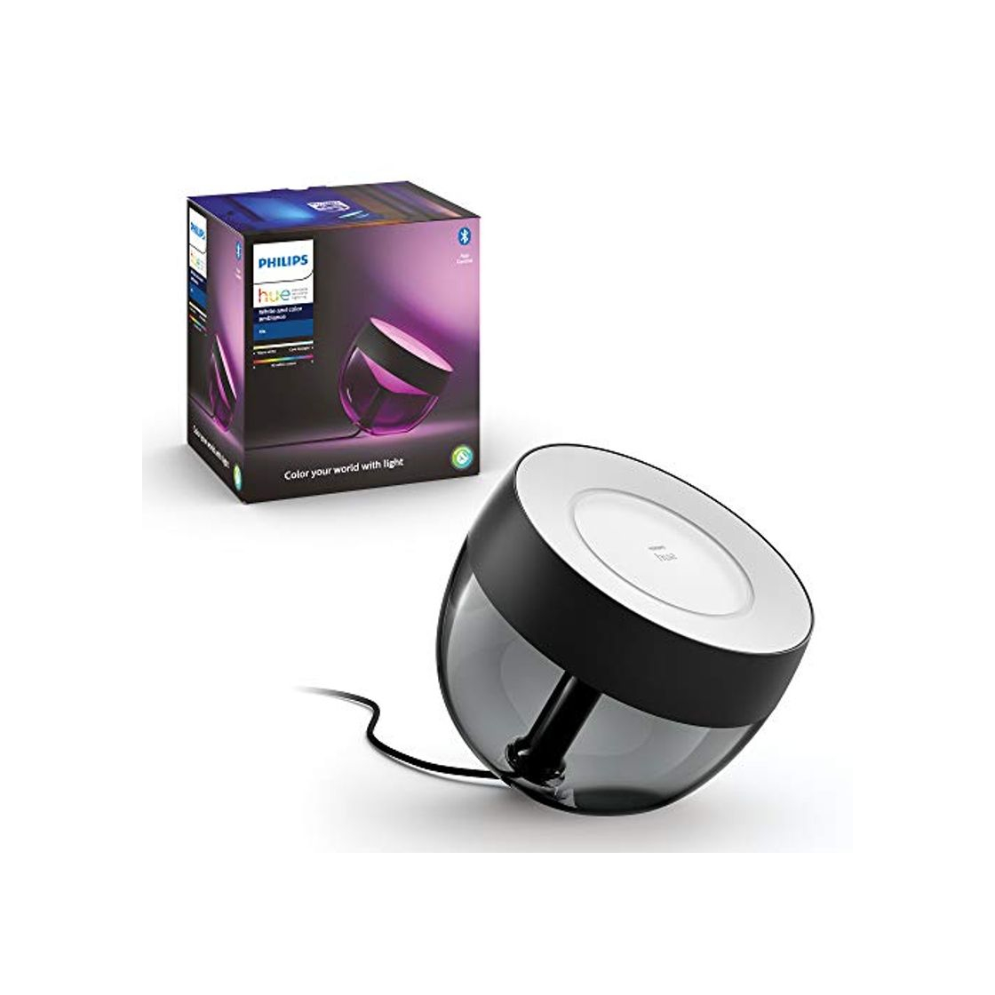 Producto Philips Hue Iris Lámpara de Mesa Inteligente negra LED