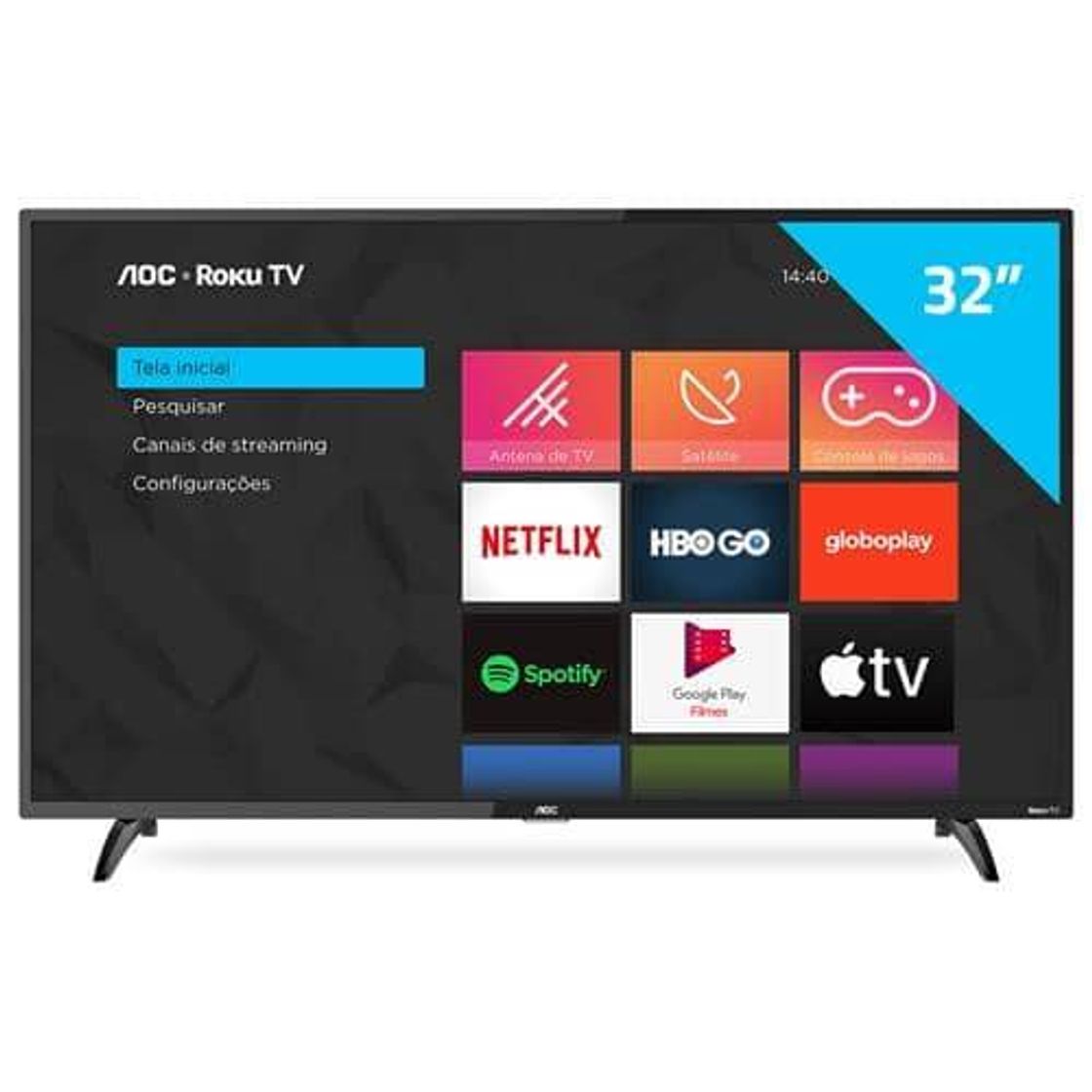 Social AOC Roku TV Smart TV LED 32” 32S5195/78