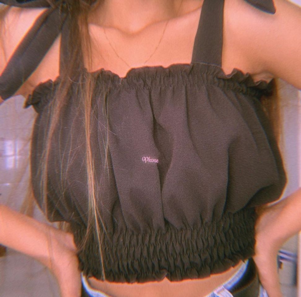 Social  TOP CROPPED DE AMARRAÇÃO BLACK🖤