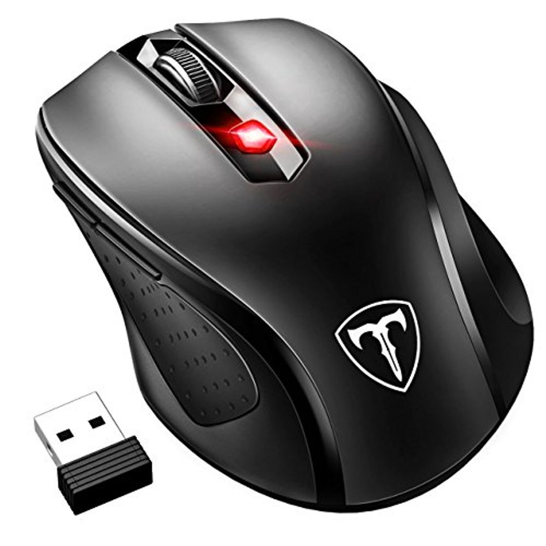 Social VicTsing Ratón Inalámbrico Mini, Portátil 2.4G con Receptor Nano, 6 Botones, 2400DPI