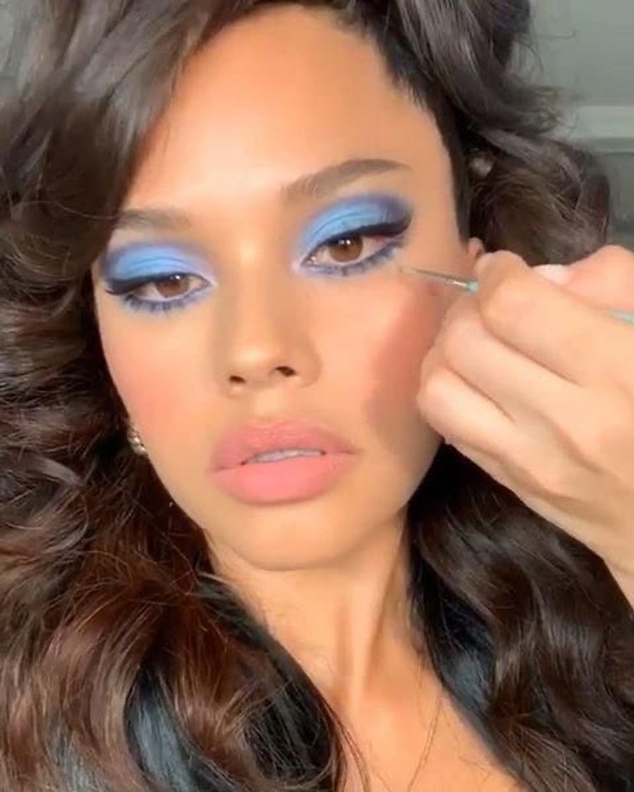 Social blue eyeshadow