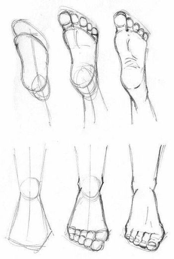 How to draw foot 