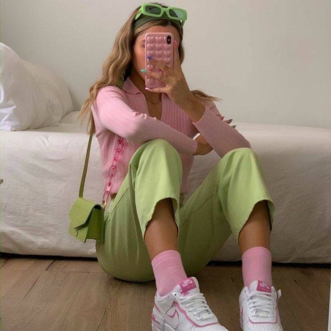 Moda outfit pink&green