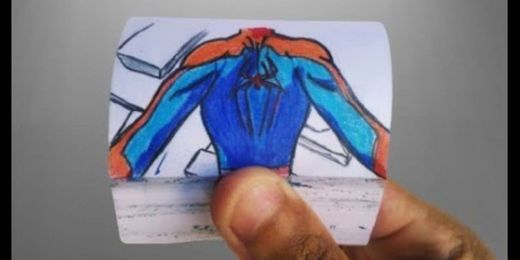 Homen aranha - Animação de Flipbook