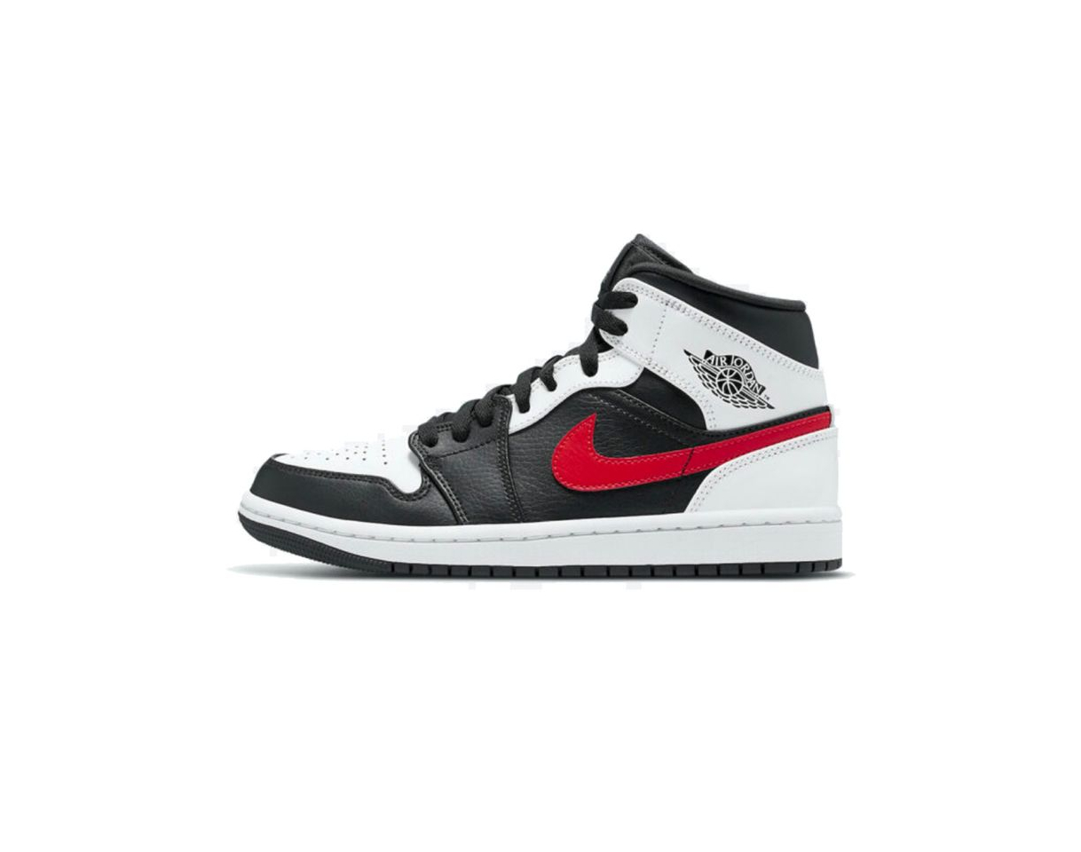 Social Air Jordan 1 Mid Black Chile Red White
