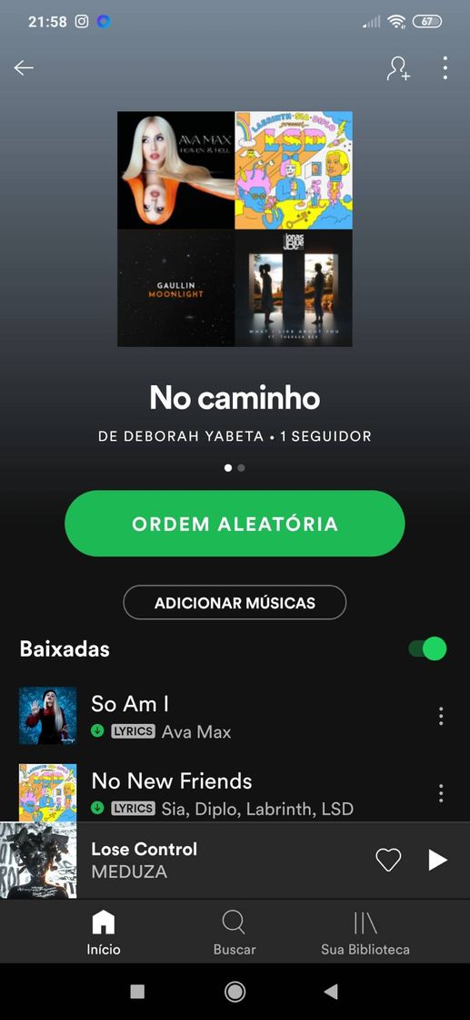 Music Lista de músicas 