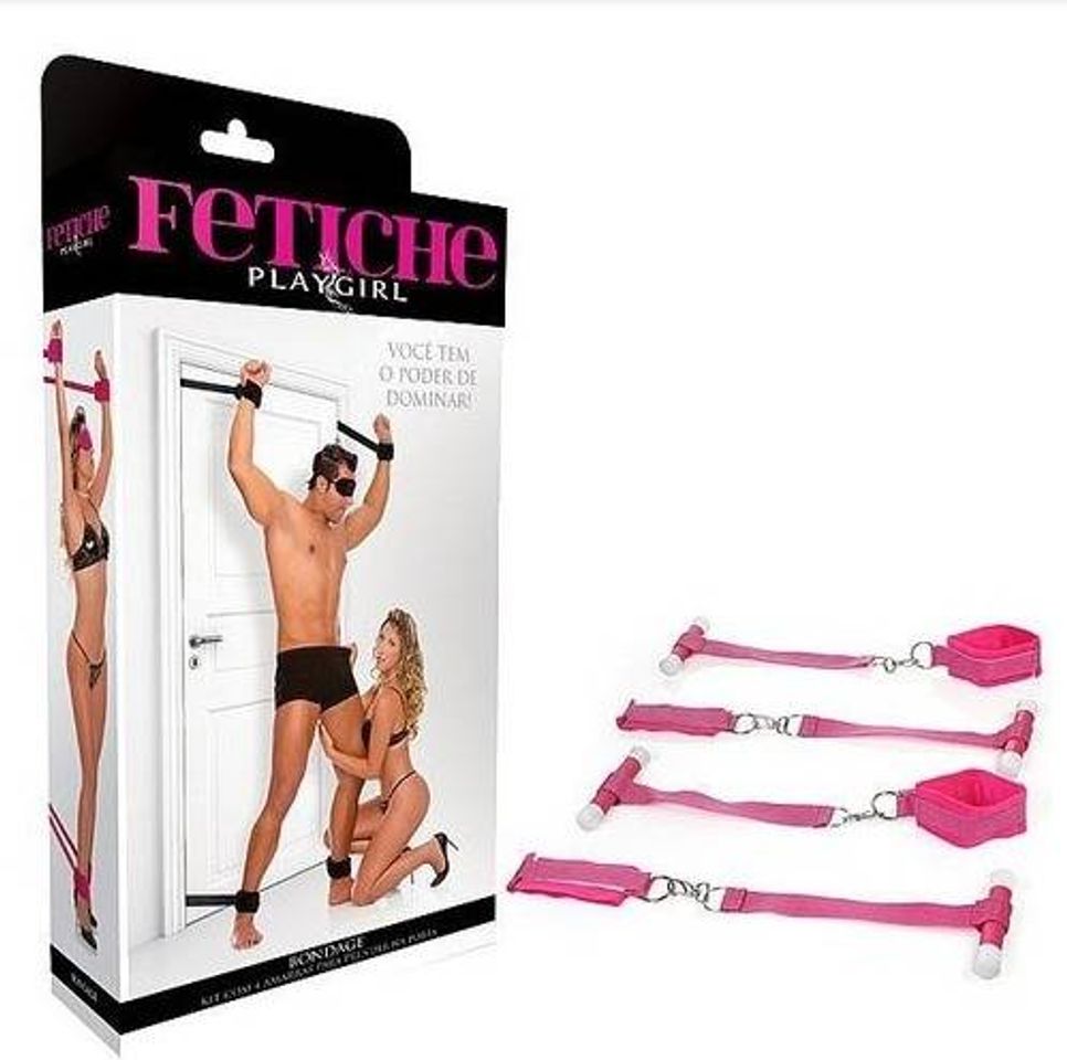 Fashion Kit Com 4 Amarras Para Prender na 
Porta Rosa- Bondage
