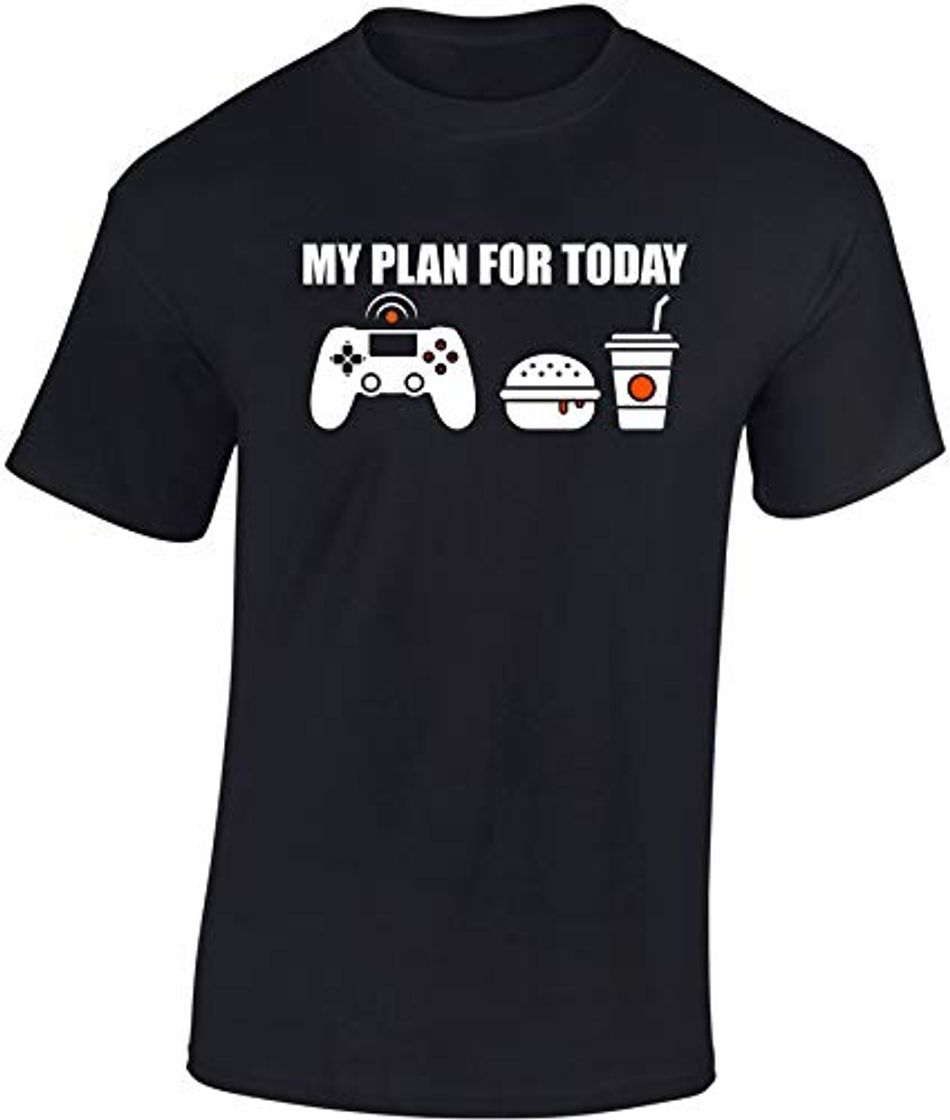 Fashion Camiseta: My Plan for Today : Gaming - Gamer T-Shirt Hombre-s y