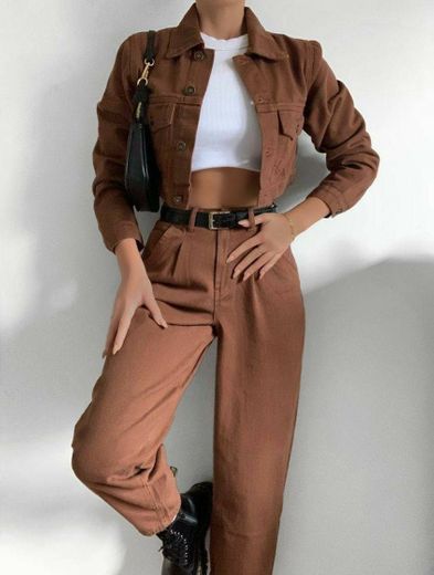 brown outfit 