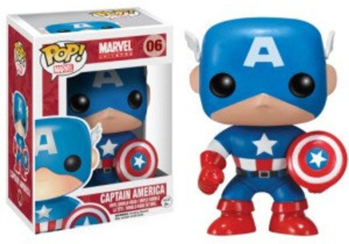 Social Funko - POP! Bobble Colección Marvel - Figura Capitán América