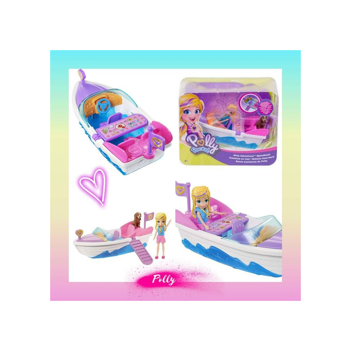 Producto Boneca Polly Pocket e Lancha Mattel