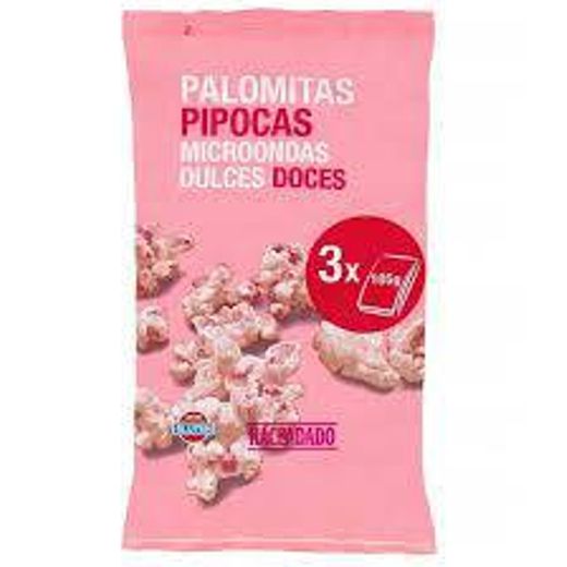 Pipoca rosa de microondas