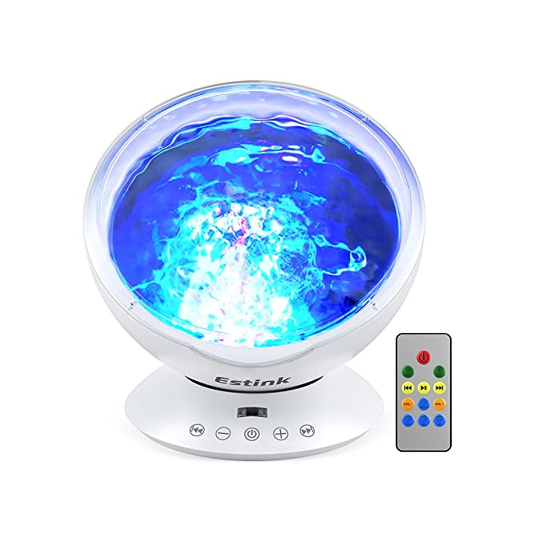 Social Lámpara de Proyector LED Luz Océano Mando a Distancia Reproductor de Música
