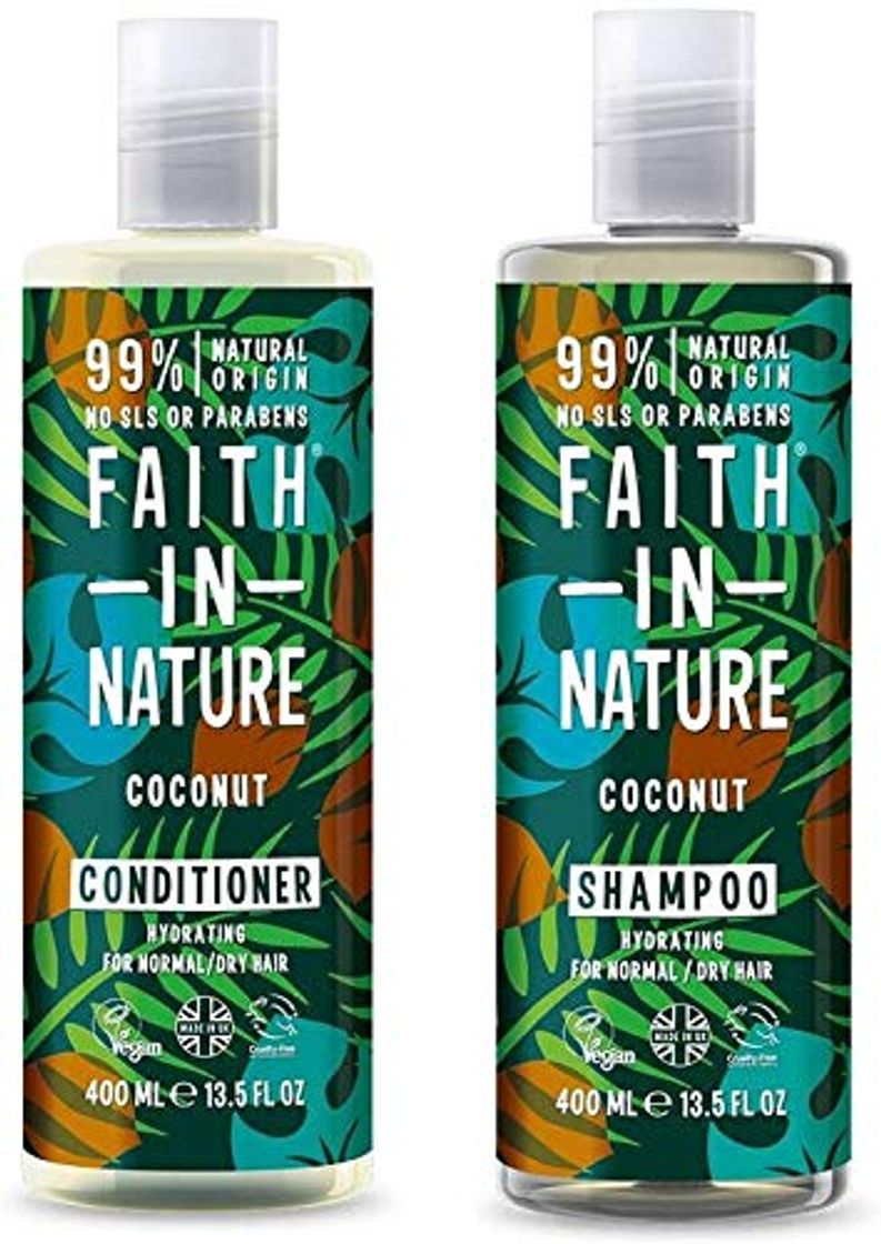 Belleza Faith In Nature Coconut Shampoo 400ml & Conditioner 400ml Duo