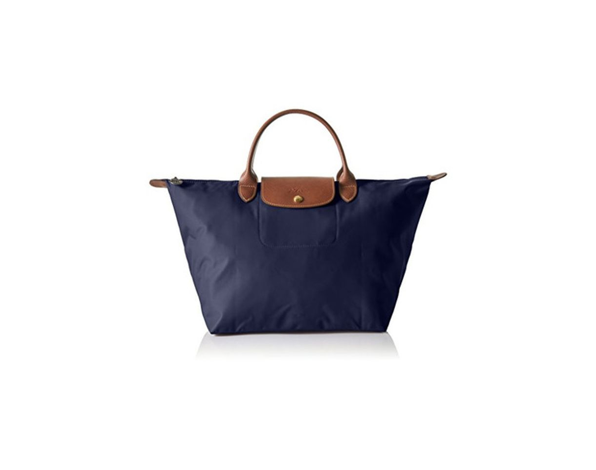 Social Longchamp - Bolso de mano de Sintético Mujer, color Azul, talla 20x28x30