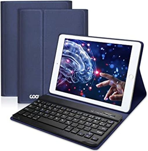 COO Funda con Teclado iPad 2018/2017, 9.7 Cubierta Ultraliviano con Teclado Español