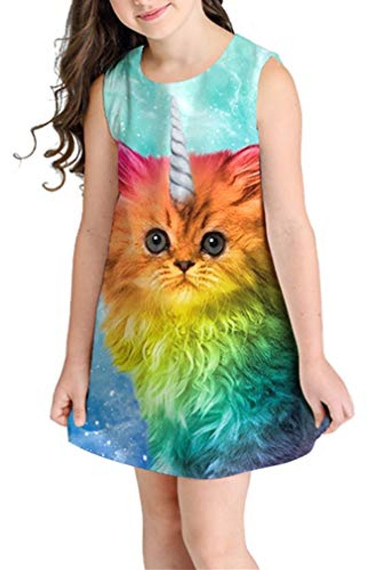 Social Ocean Plus Niña Verano Casual Vendimia Vestidos Sin Mangas Flamenco Patrón Lindo