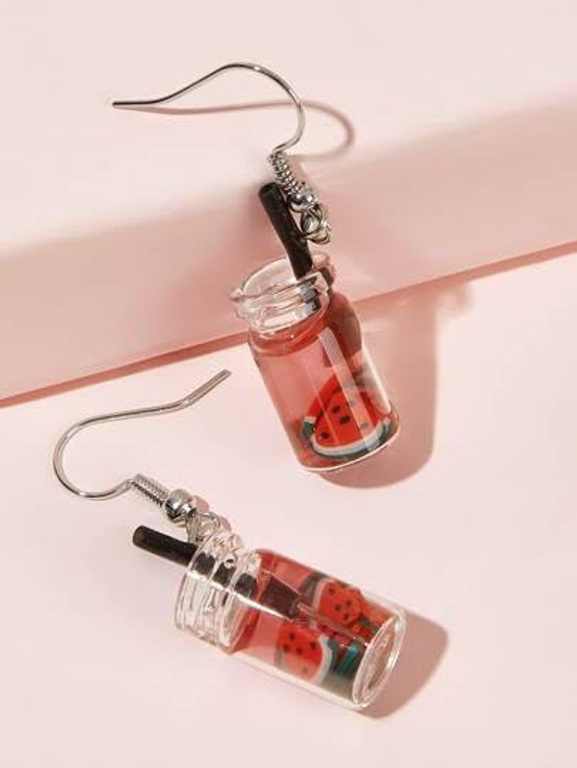 Social Watermelon Bottle Drop Earrings 1pair