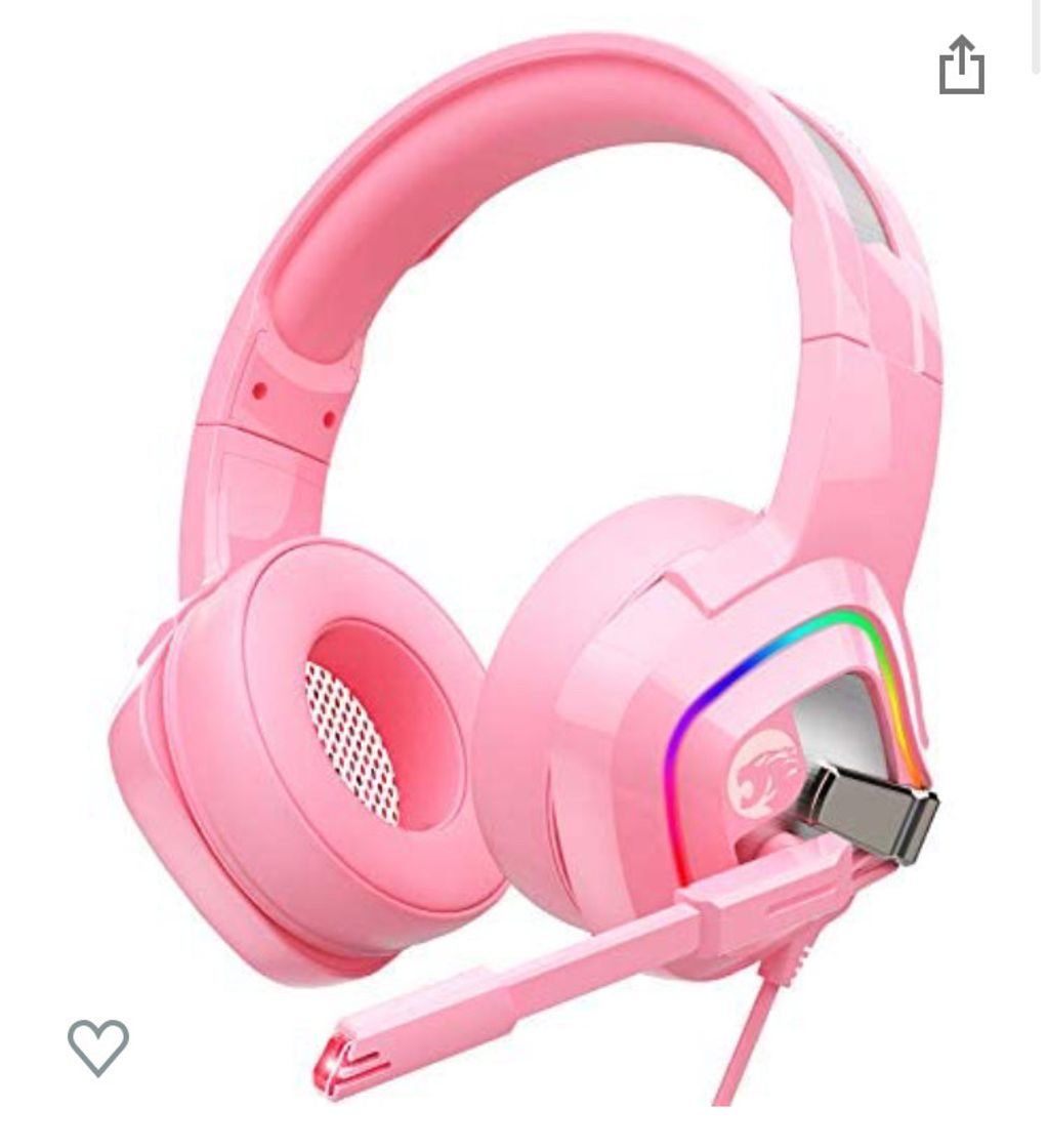 Moda auriculares gammer rositas💓