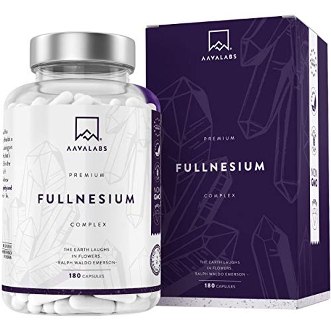 Beauty Complejo de Magnesio Fullnesium - 180 Cápsulas - 400 mg/Dosis Diaria -