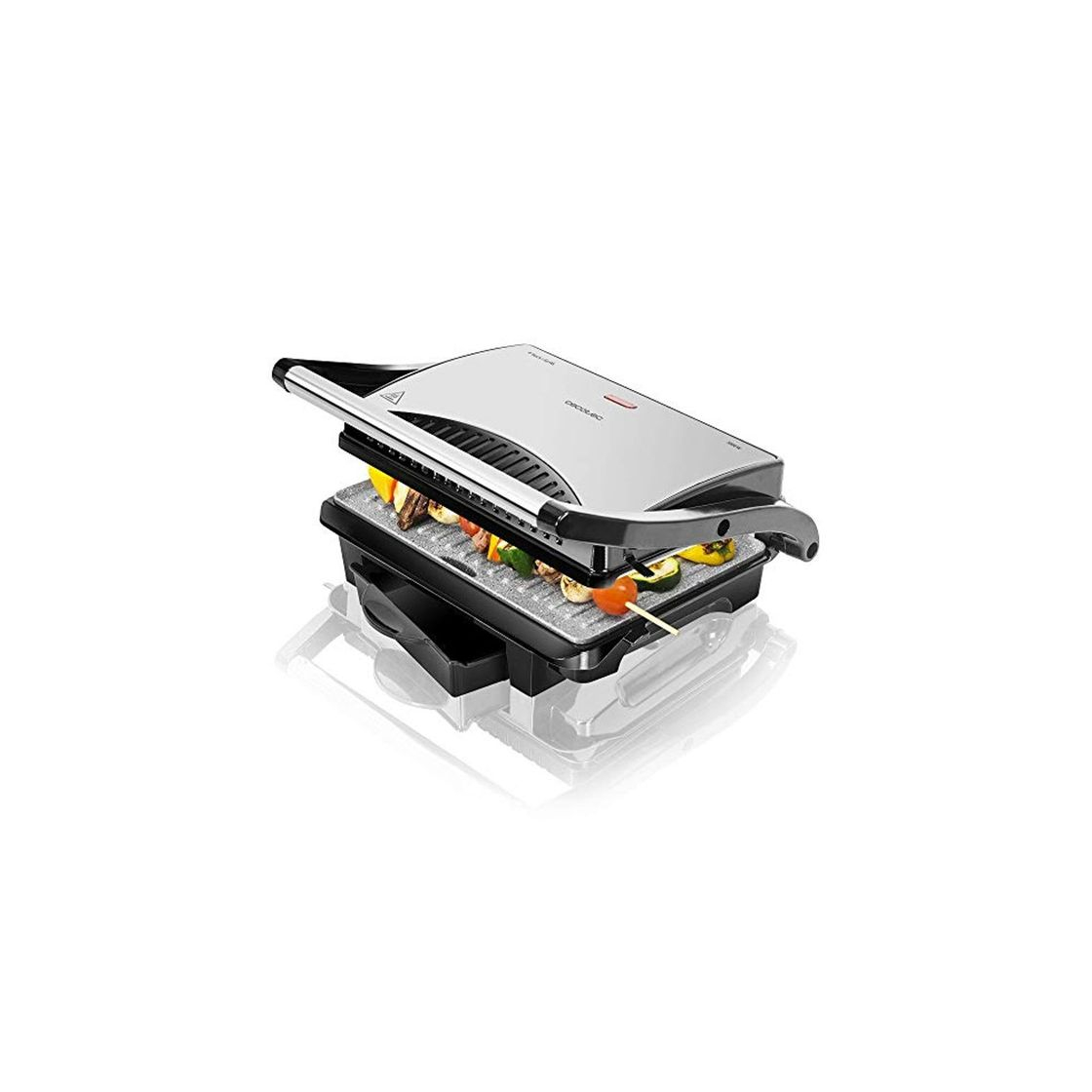 Social Cecotec Parrilla Eléctrica Rock'nGrill 1000. Revestimiento Antiadherente RockStone