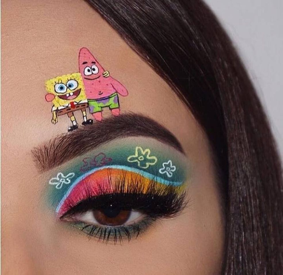 Moda Maquiagem fofa Bob esponja