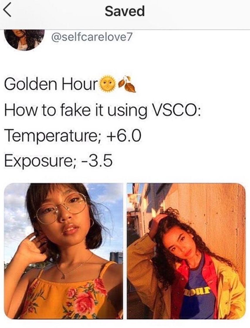 Social fake golden hour