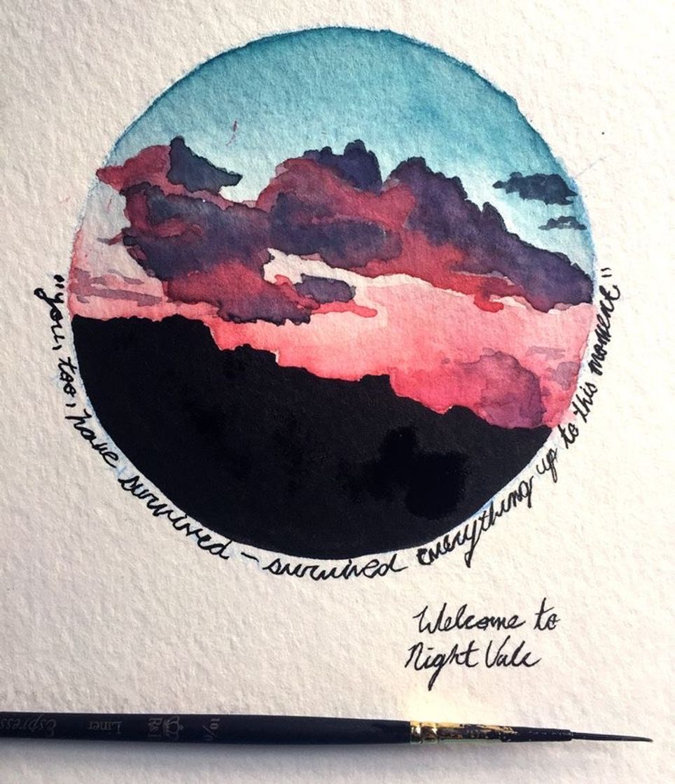 Social aquarela céu 