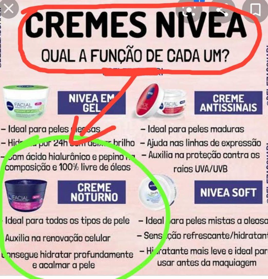 Productos Creme facial Nívea noturno