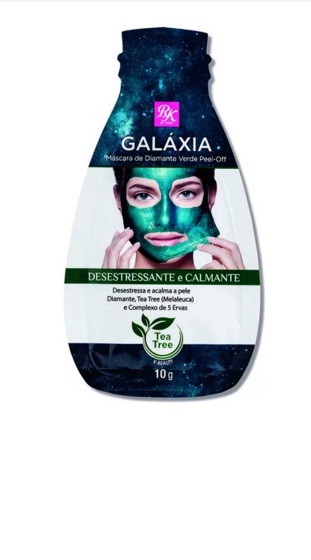 Fashion Máscara Facial Galáxia Diamante Verde Peel-Off RK by Kiss 10