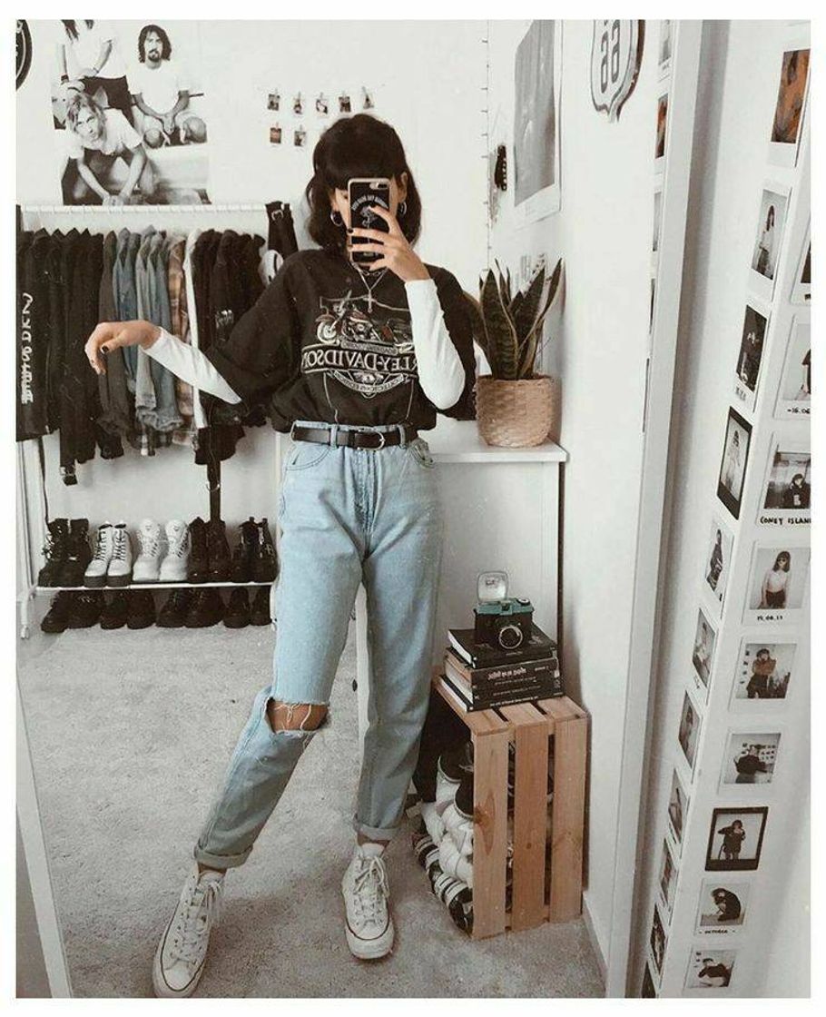 Moda mom jeans vintage outfit