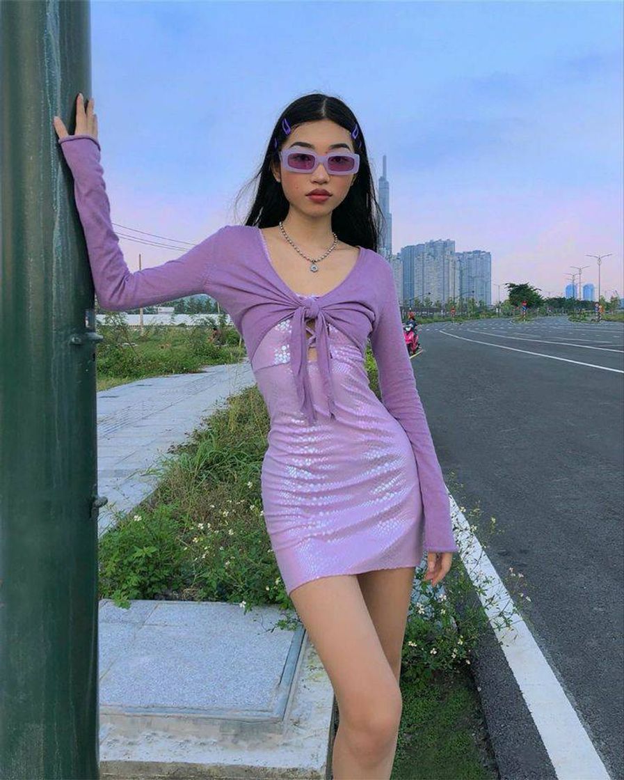 Moda soft purple outfit 