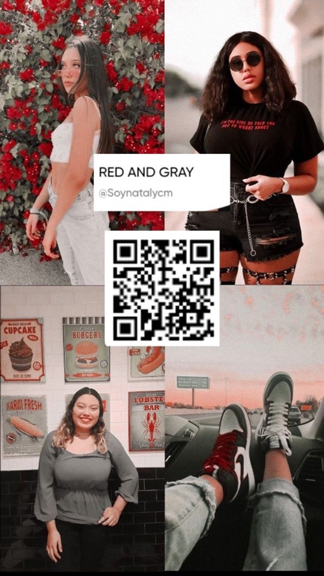 Moda Red and Gray Polarr QR