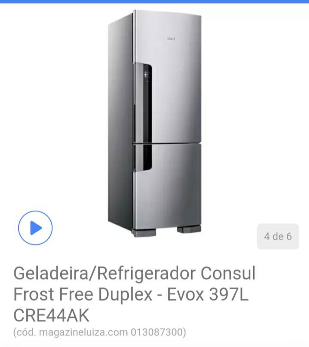 Fashion Geladeira/Refrigerador Consul Frost Free Duplex - Evox 397L 