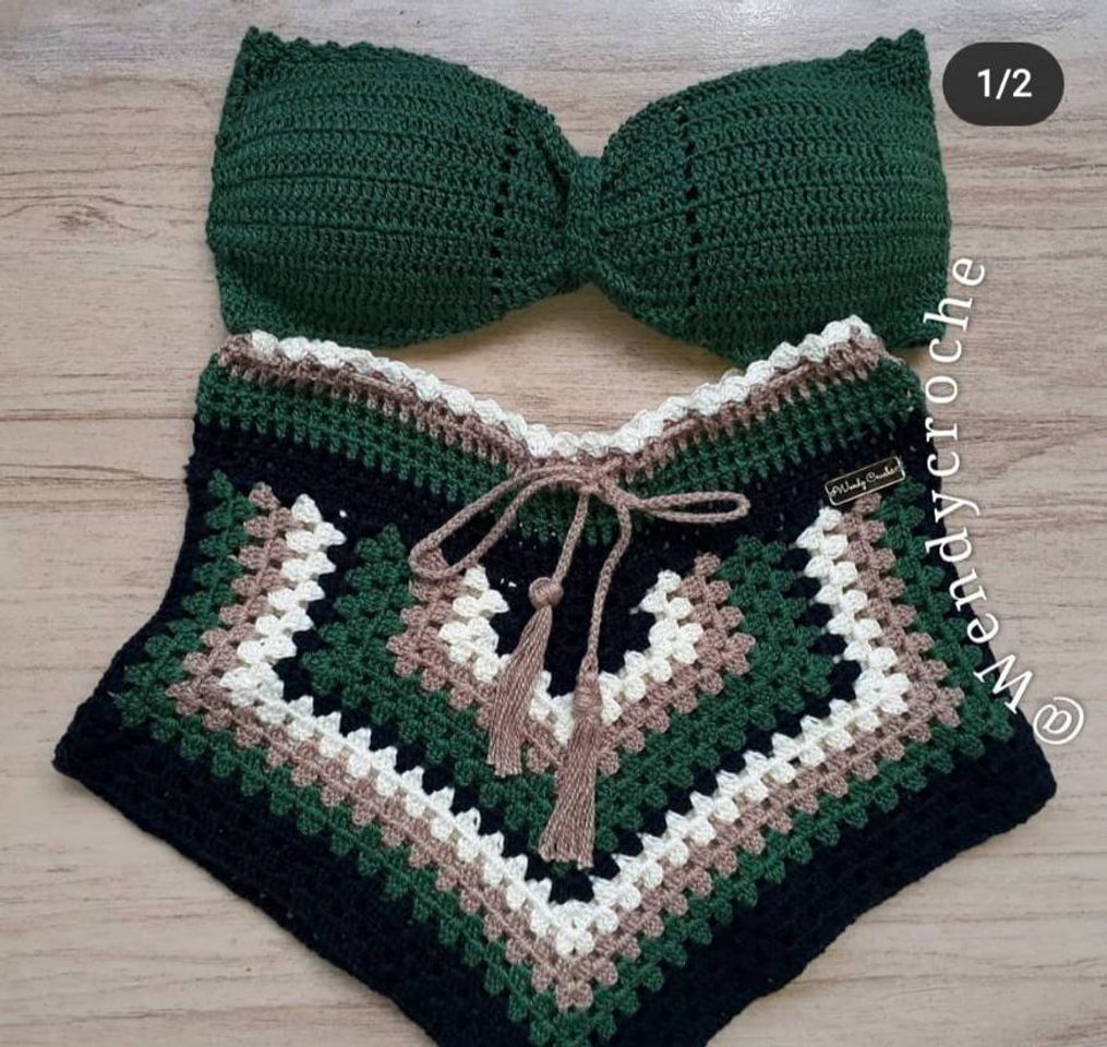 Fashion Conjunto de croche verão