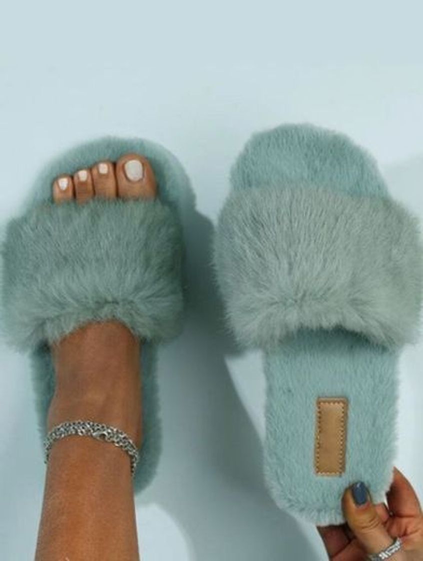 Fashion chinelo de pelucia