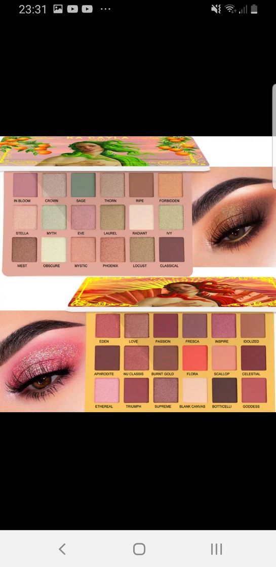 Producto Paleta de sombras