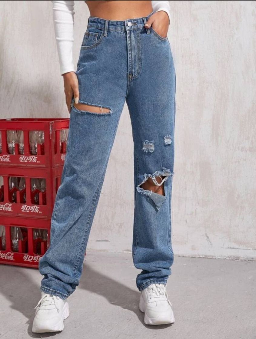 Moda Botão simples ocasional jeans